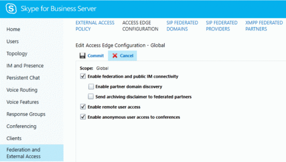 Starleaf Cloud Federated mit Skype Business Lync