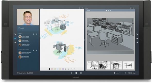 Konferenzraum Touch Bildschirme und Videokonferenz Kamera