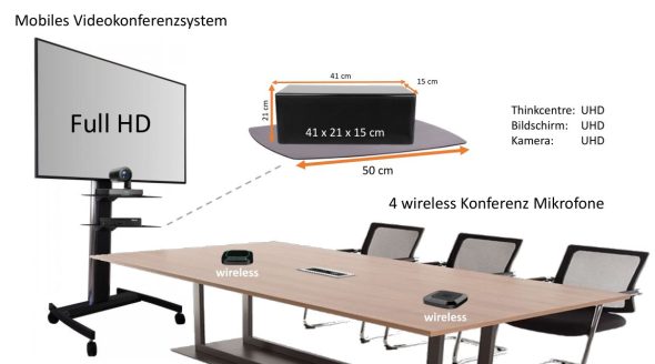 4 drahtlos Konferenzmikrofone mit Funkempfänger